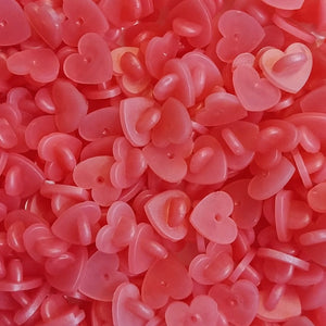 Red Pink Heart Rubber Pin Backs