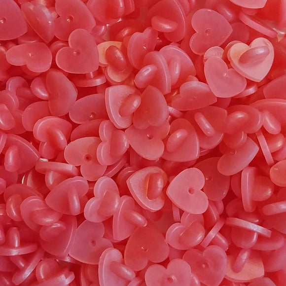 Red Pink Heart Rubber Pin Backs